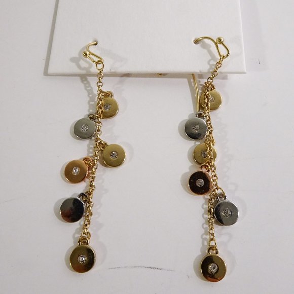 Ann Taylor LOFT Harvest Teardrop Bead Earrings NWT $29.99 Tri Color Earring NWT - Picture 3 of 5